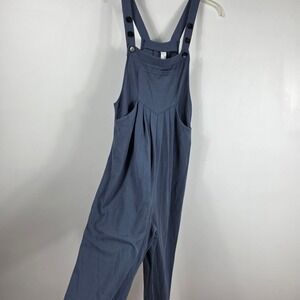 Halara Womans  Blue Waffle Knit Jumpsuit Jogger Petite XS